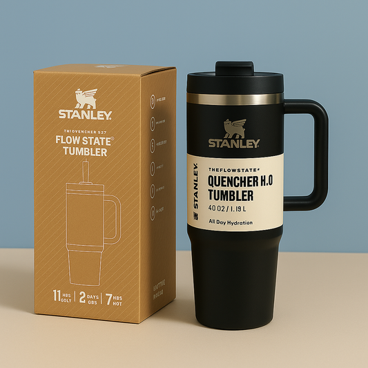 black stanley tumbler